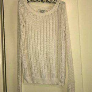 White Cable Knit Sweater